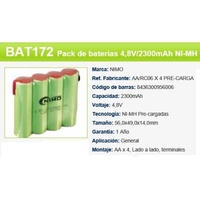 BATERIA 4,8V 2300MAH AAX4
