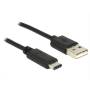 CABLE USB 2.0 TIPO A MACHO - MACHO TIPO C 1m