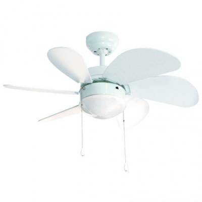 VENTILADOR TECHO FM VT90B 75CM C/LUZ 6ASPAS BCO