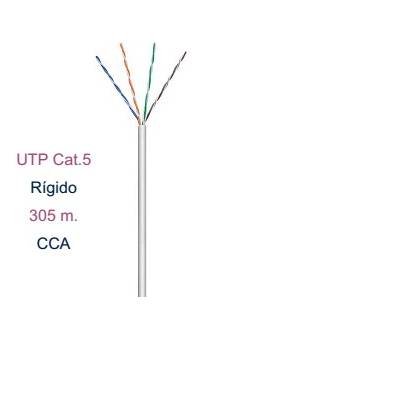 CABLE UTP CAT.5 RIGIDO SIN APANTALLAR