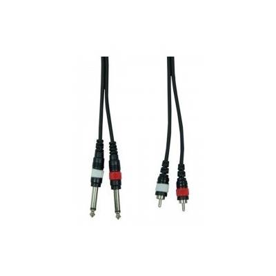 CABLE 2 RCA A 2 JACK 6,5 MONO 2M.