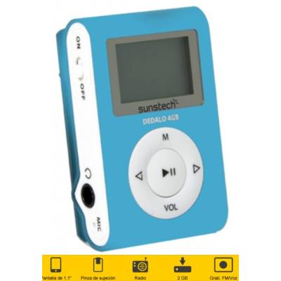 Reproductor MP3 SUNSTECH DEDALOIII4GBBL