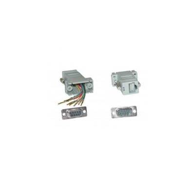ADAPTADOR DB9 MACHO- RJ45  HEMBRA SIN MONTAR