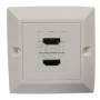 CAJA EMPOTRAR 2 CONECTORES HDMI H DOBLE H.RECTA
