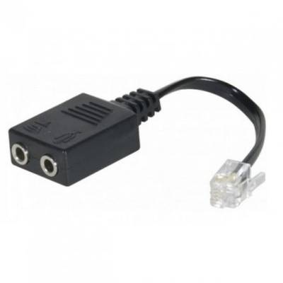 ADAPTADOR RJ9 - 2 JACK 3,5mm HEMBRA (MICRO+AURIC)