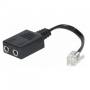 ADAPTADOR RJ9 - 2 JACK 3,5mm HEMBRA (MICRO+AURIC)