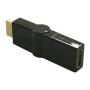 ADAPTADOR HDMI MACHO-HEMBRA ACODADO DORADO
