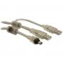 CONEXION MINI USB 5P/2USB TIPO A 2.0