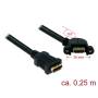 ADAPTADOR DOBLE HEMBRA HDMI 0,25M DELOCK 85101