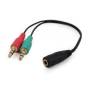 ADAPTADOR JACK 3,5 H ST - 2 MACHOS