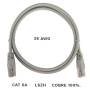 LATIGUILLO UTP CAT.6A 0,25M GRIS COBRE LSZH