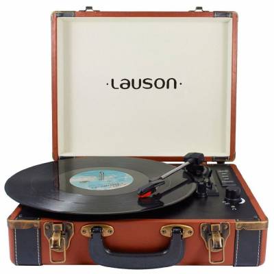 TOCADISCOS MALETIN LAUSON CL605 PIEL