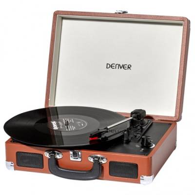TOCADISCOS DENVER VPL-120 BROWN MALETIN ALTAVOCES