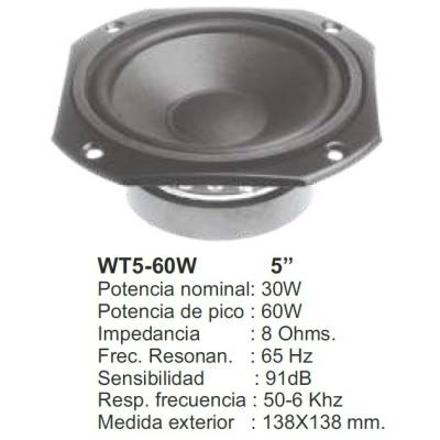 WOOFER 5 PULGADAS 60W TIPO TECHNICS"