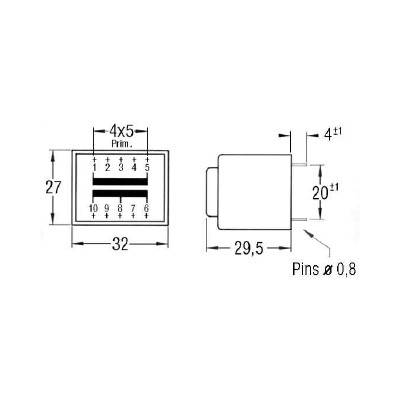 TRANSFORMADOR SABER ENCAPSULADO 7,5+7,5V 2.8VA