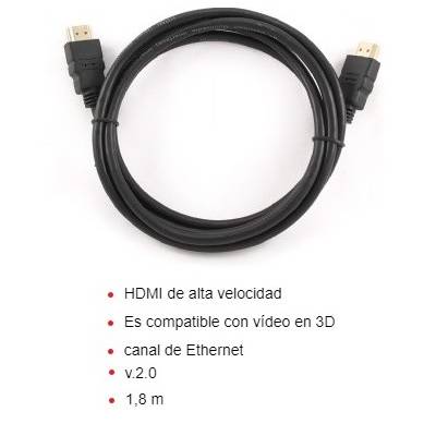 CABLE HDMI 2.0 4K 1,80M CABLEXPERT