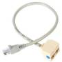 ADAPTADOR RJ45 1 MACHO - 2 HEMBRAS 10/100