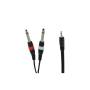 CABLE JACK 3,5 ESTEREO A 2 JACK 6,5 MONO