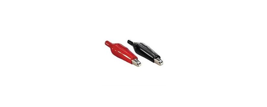 CABLES Y CONECTORES CONECTORES Y ADAPTADORES PINZAS COCODRILO